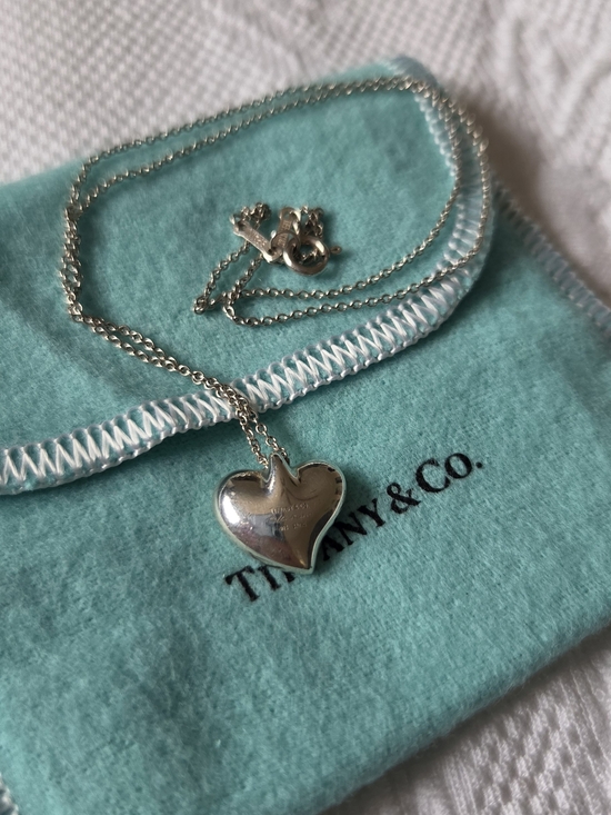 Tiffany & Co. Jewelry - Tiffany & Co. Silver Heart Pendant on Silver Chain with Tiffany Blue Pouch